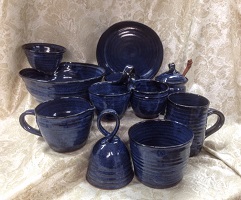 Blue Jean glaze pottery by Ocepek Pottery photo of blue jean glaze pottery by Ocepek Pottery