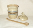 photo of pottery honey pot by Debra Ocepek