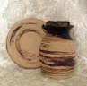 Deacon travel communion set in Memorial pattern made by Debra Ocepek of Ocepek Pottery photo of Deacon travel communion set in Memorial pattern made by Debra Ocepek of Ocepek Pottery