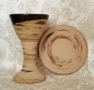 Disciple travel communion set in Memorial pattern made by Debra Ocepek of Ocepek Pottery photo of Disciple travel communion set in Memorial pattern made by Debra Ocepek of Ocepek Pottery