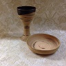 chalice and paten set made by Debra Ocepek of Ocepek Pottery photo of chalice and paten set made by Debra Ocepek of Ocepek Pottery