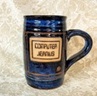 photo of Computer Jeanius genius mug made by Debra Ocepek of Ocepek Pottery