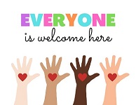 photo of everyone is welcome here