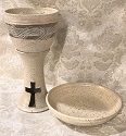 photo of communion chalice and dish paten