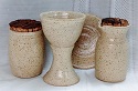 photo of Chaplain travel communion set made by Debra Ocepek of Ocepek Pottery