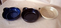 photo of lavabo, small handle bowls made by Debra Ocepek of Ocepek Pottery