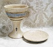 communion pottery blessing cup and paten made by Debra Ocepek of Ocepek Pottery photo of communion pottery made by Debra Ocepek of Ocepek Pottery